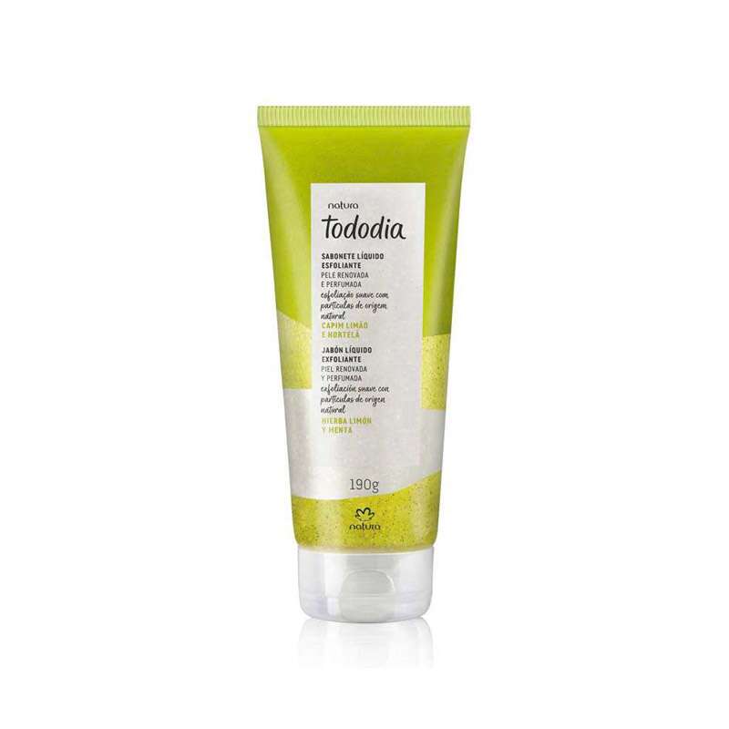 Tododia Jabón líquido exfoliante hierba limón y menta 190 g