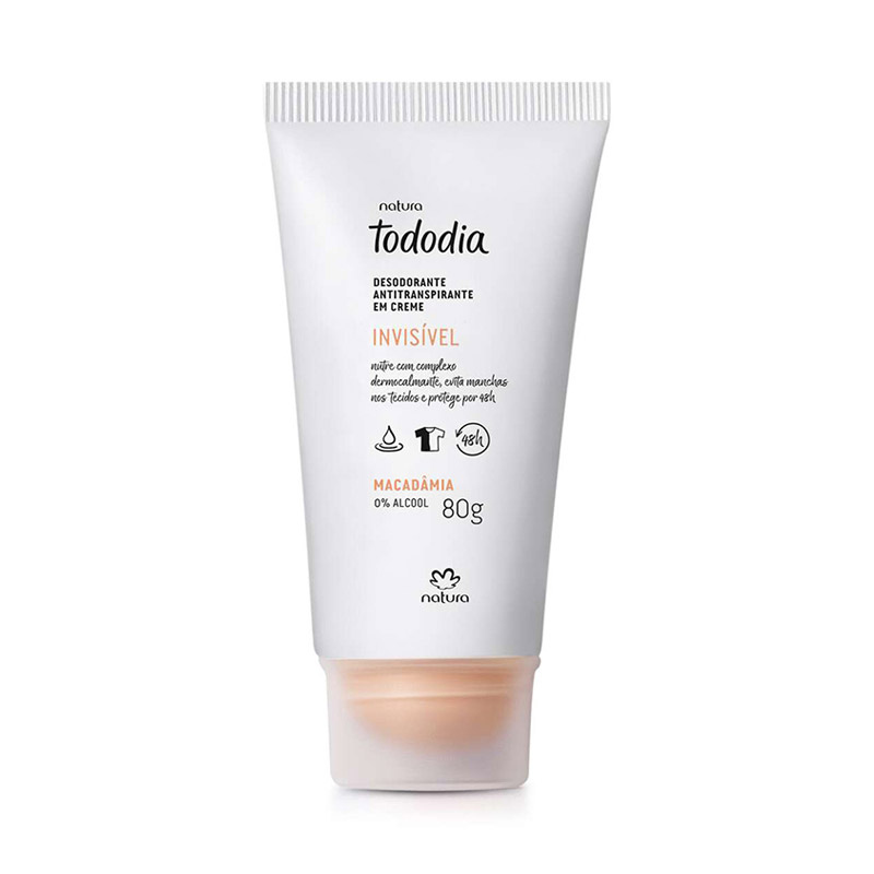 Tododia Desodorante antitranspirante en crema invisible macadamia 80 g